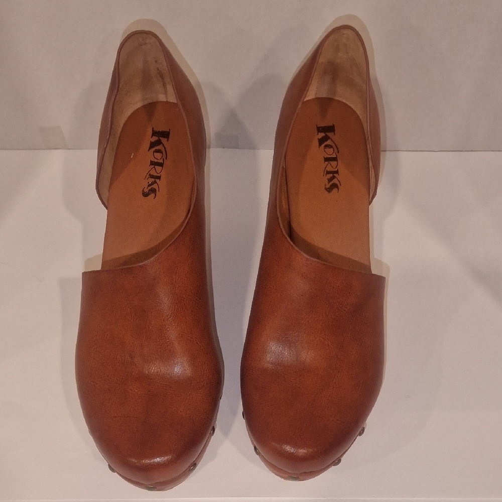 Kork-Ease Women's Brown Leather Mules - Picture 2 of 6